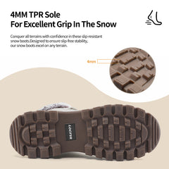 women insulated waterproof winter boots white 2