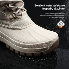 women insulated waterproof winter boots white 4