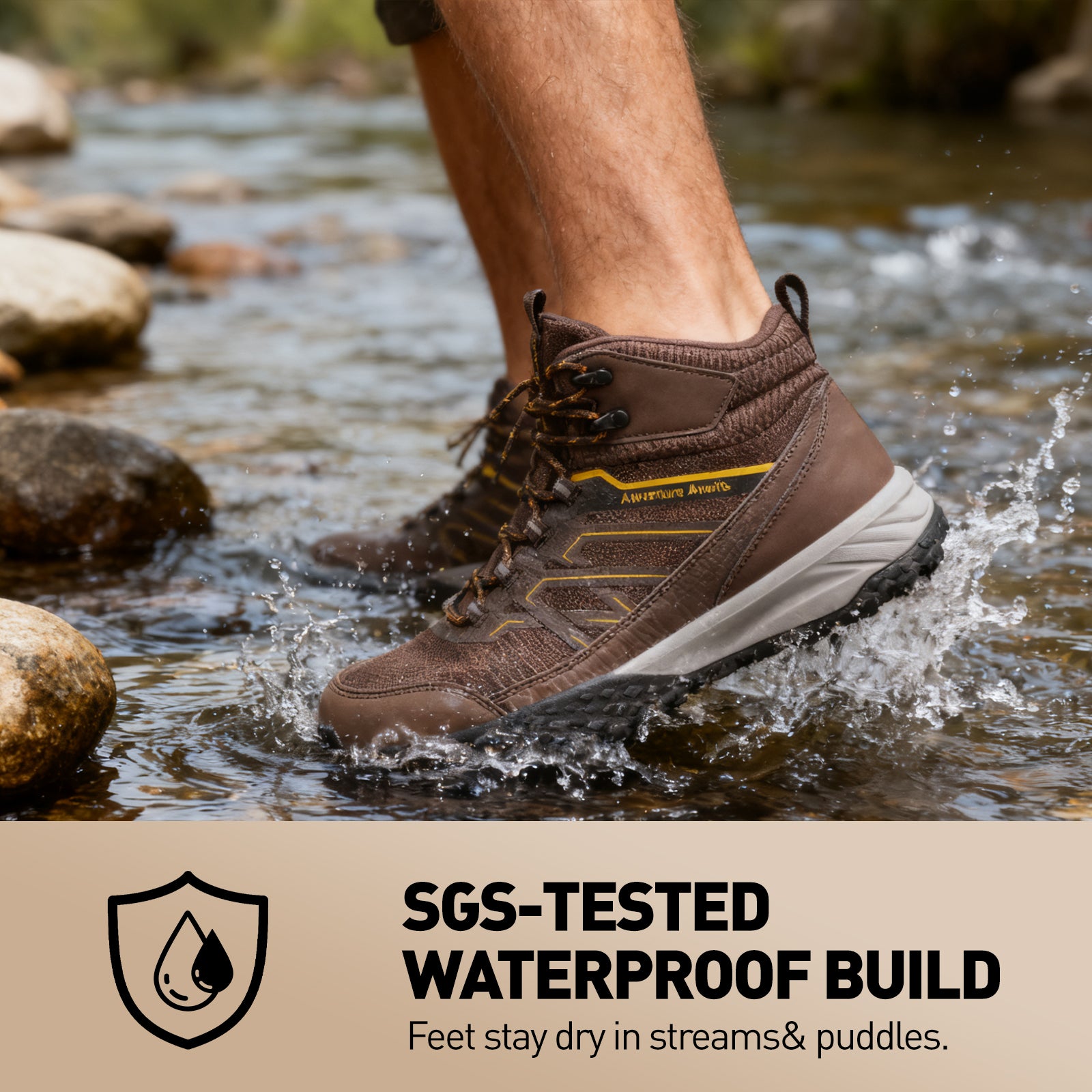 men Hiking Boots dark brown 2