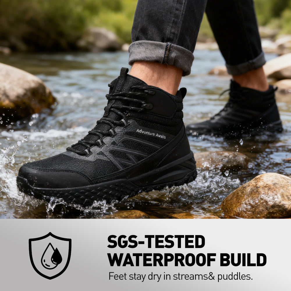 men Hiking Boots black 5