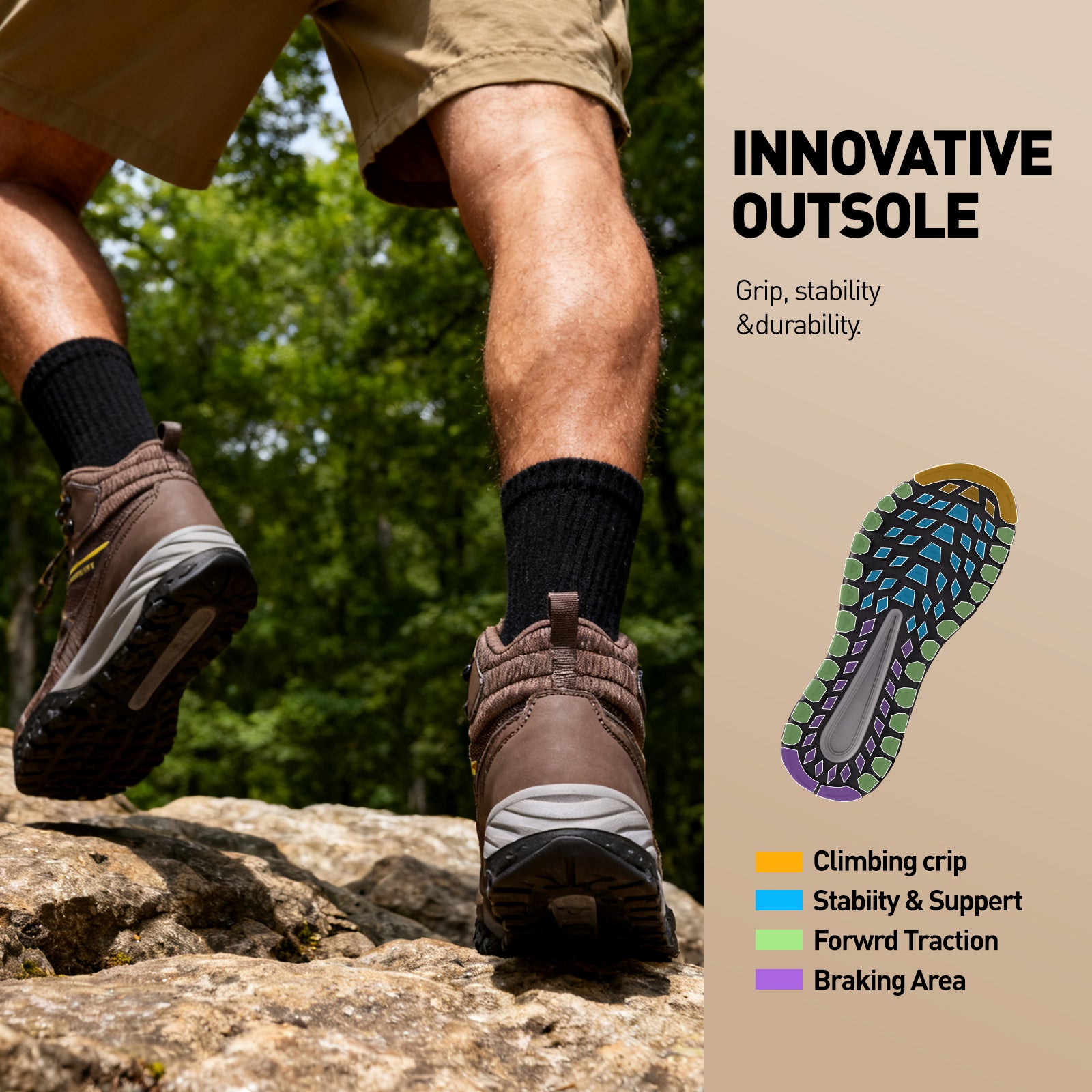 men Hiking Boots dark brown 3