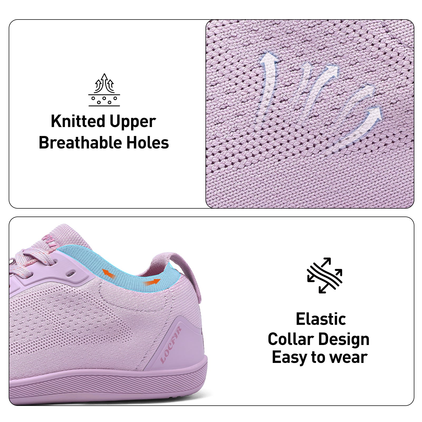 walking running shoes Pink Purple 3