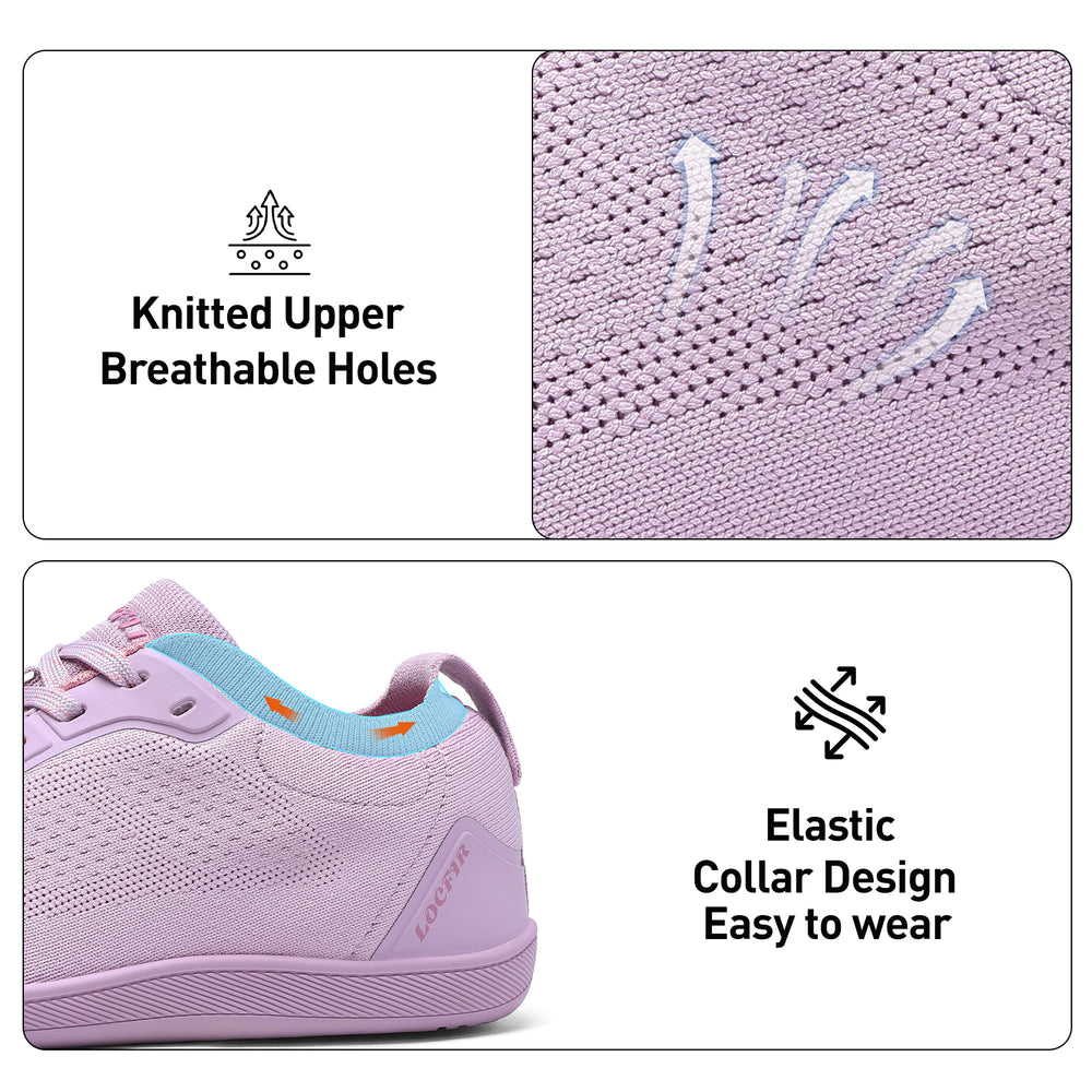 walking running shoes Pink Purple 3