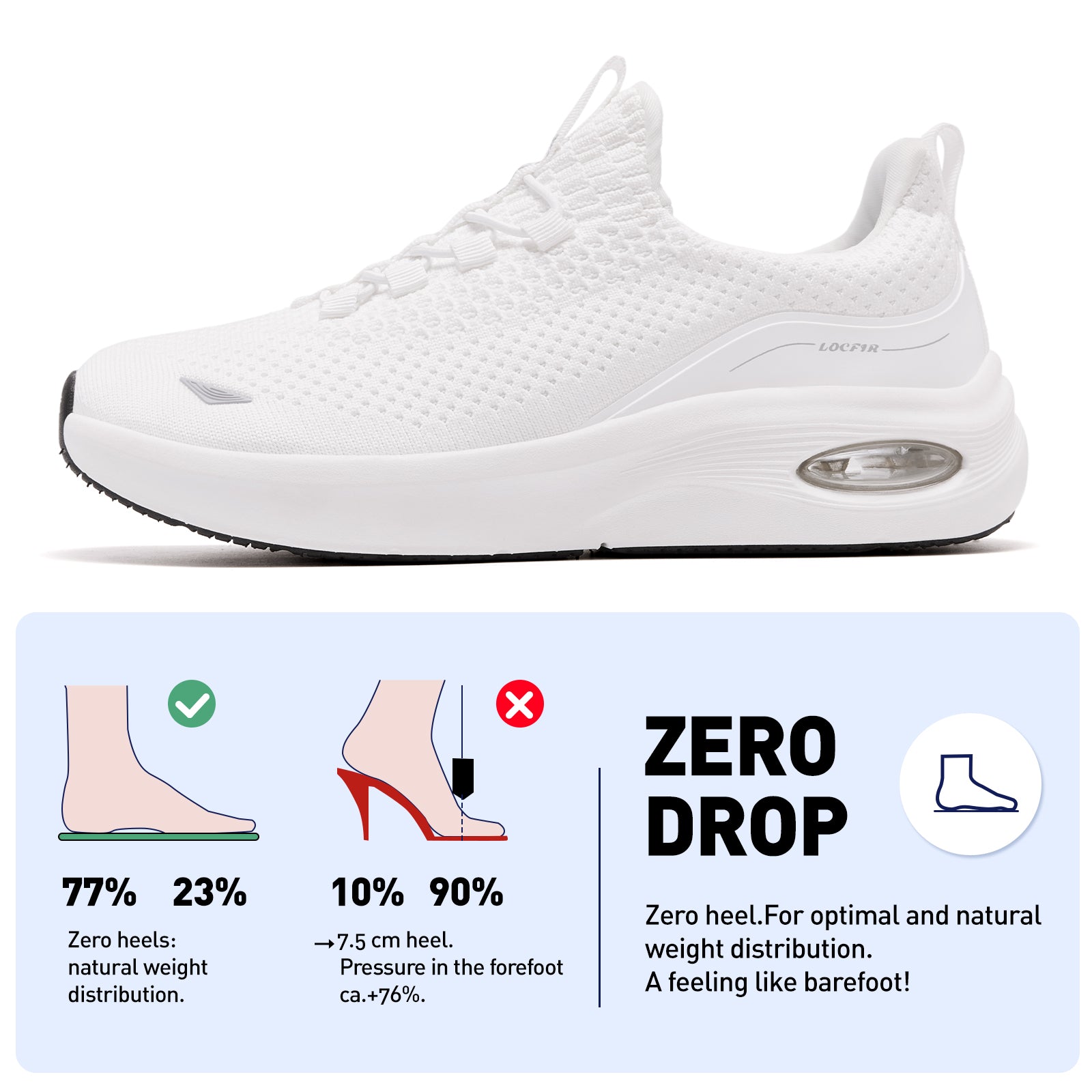 Walking running shoes white 3