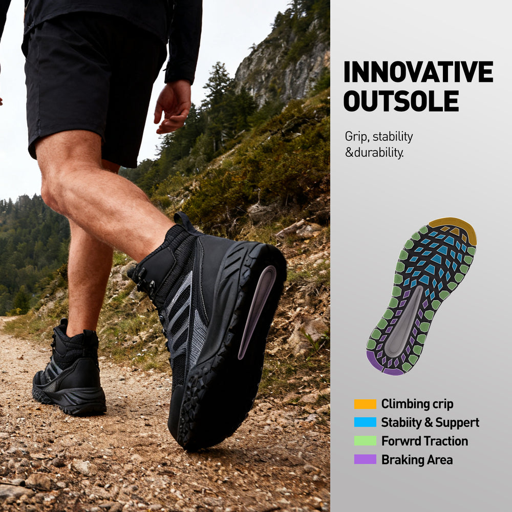 men Hiking Boots black 6