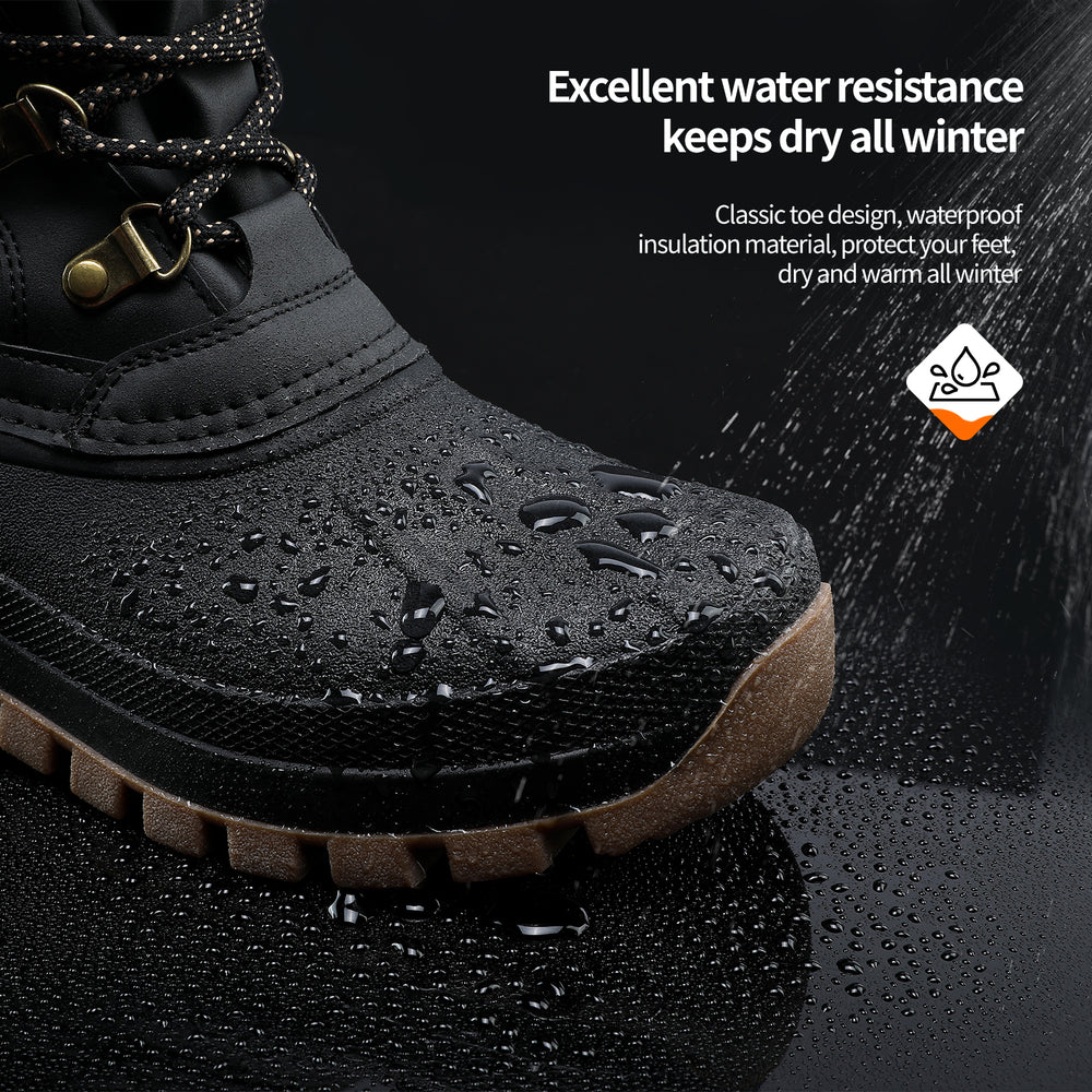 women insulated waterproof winter boots black 5