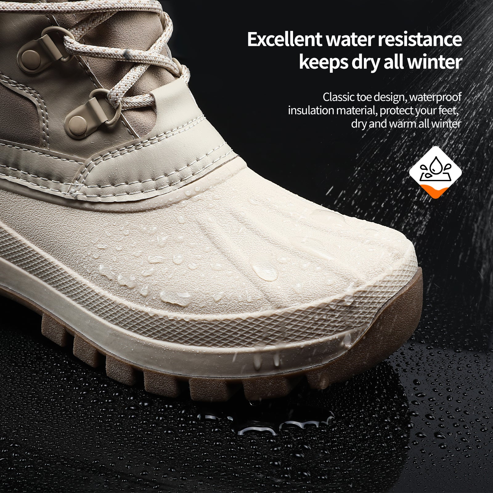 women insulated waterproof winter boots white 4