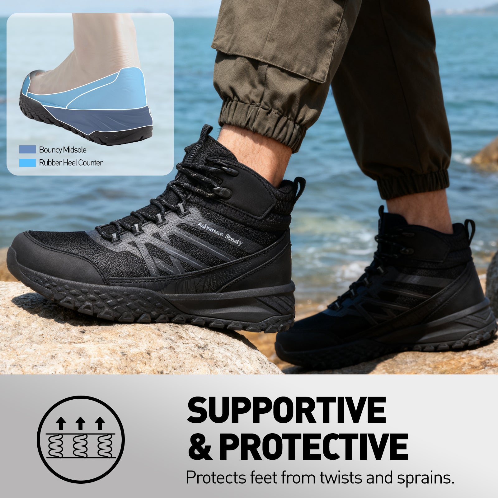 men Hiking Boots black 4