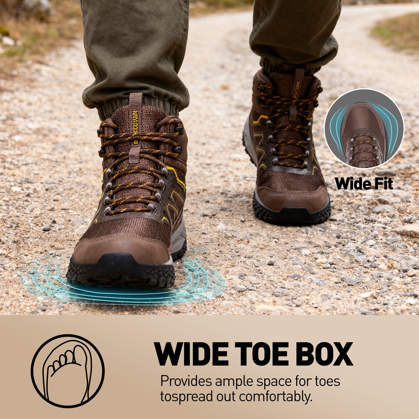 men Hiking Boots dark brown 5