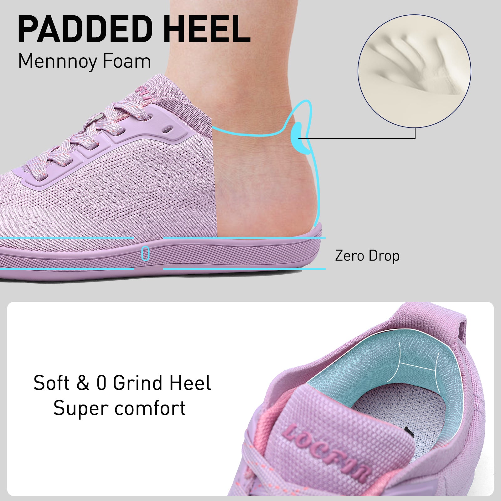 walking running shoes Pink Purple 5