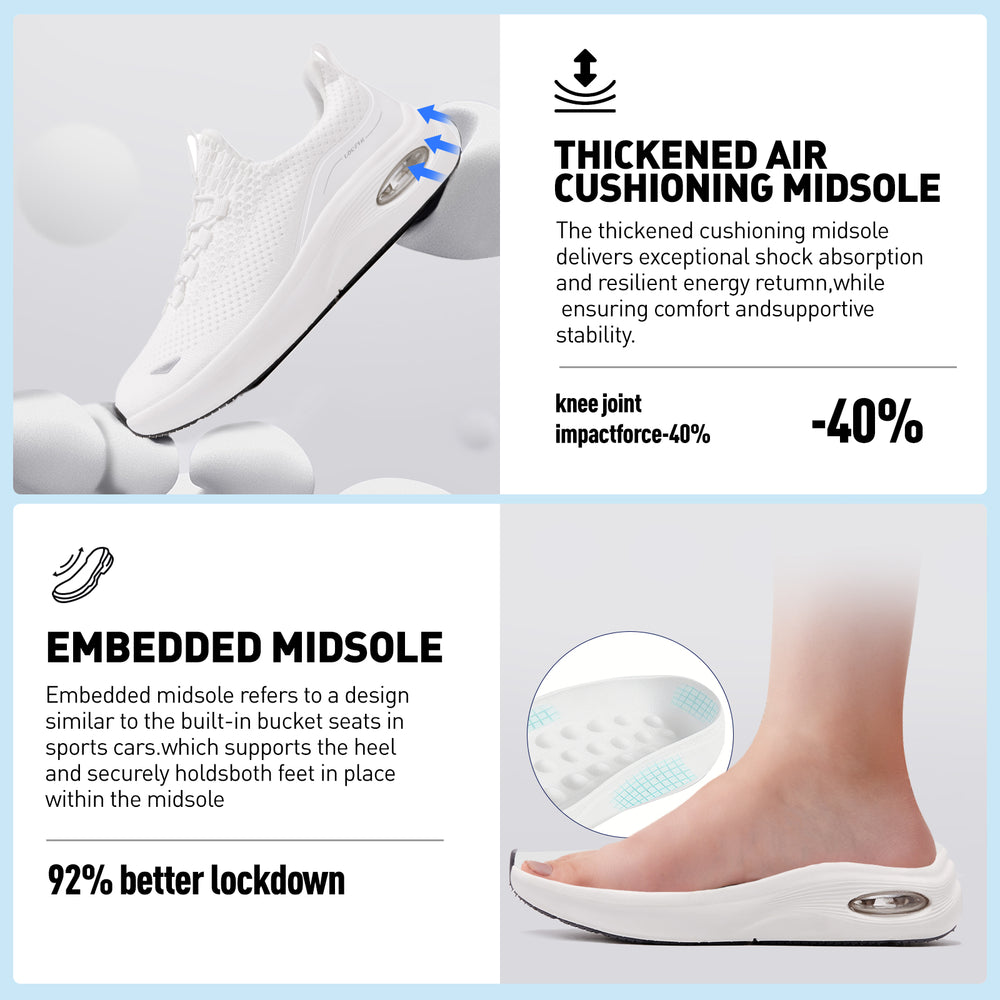 Walking running shoes white 5