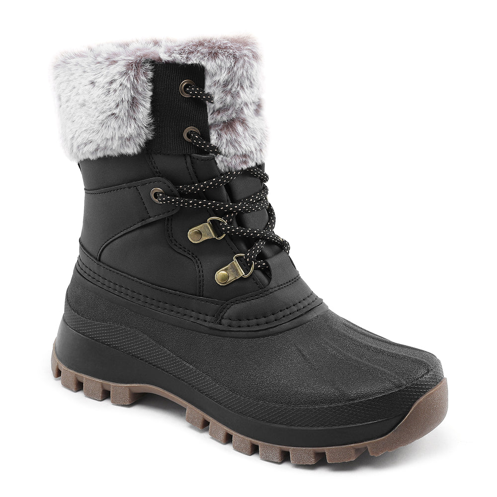 women insulated waterproof winter boots black 1