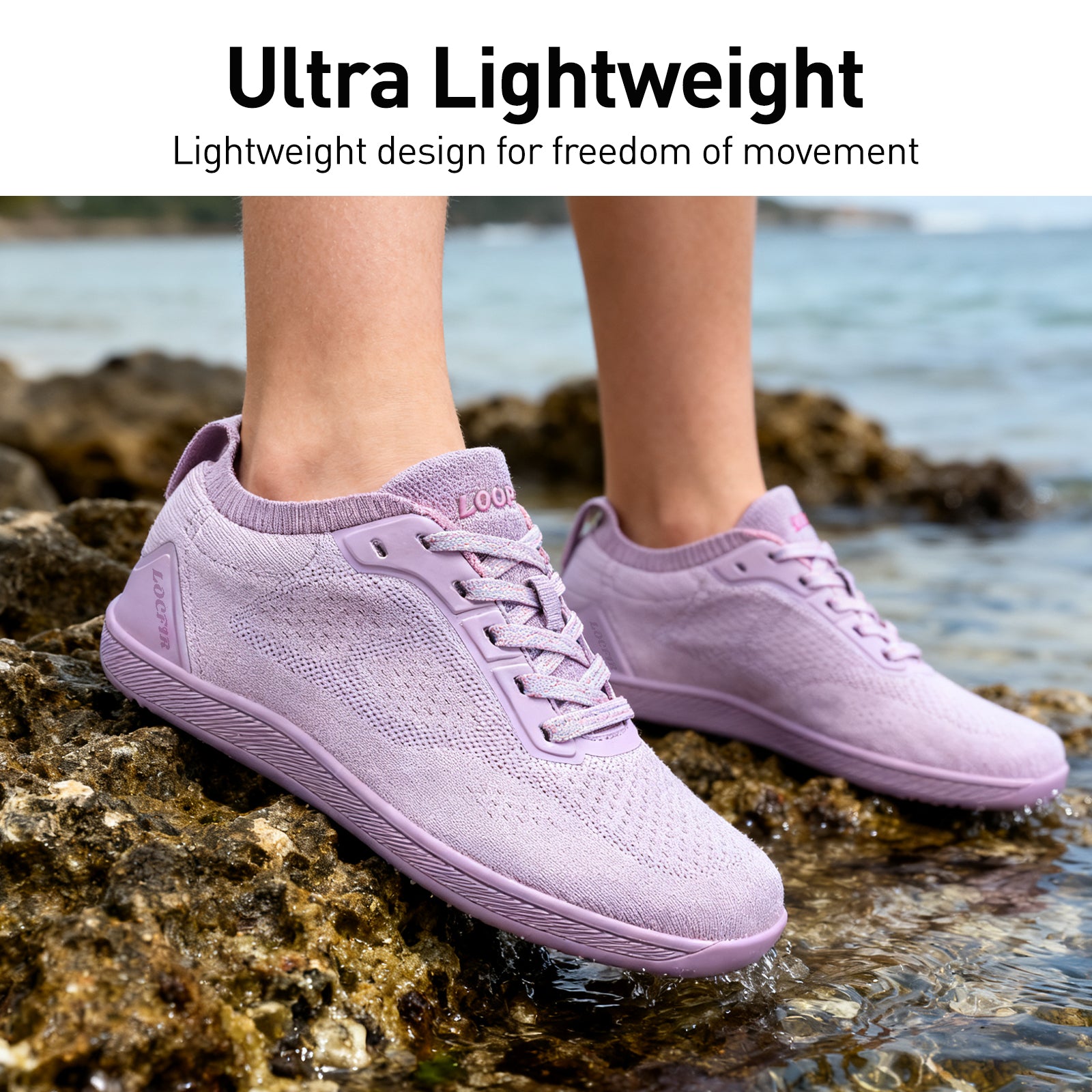 walking running shoes Pink Purple 7