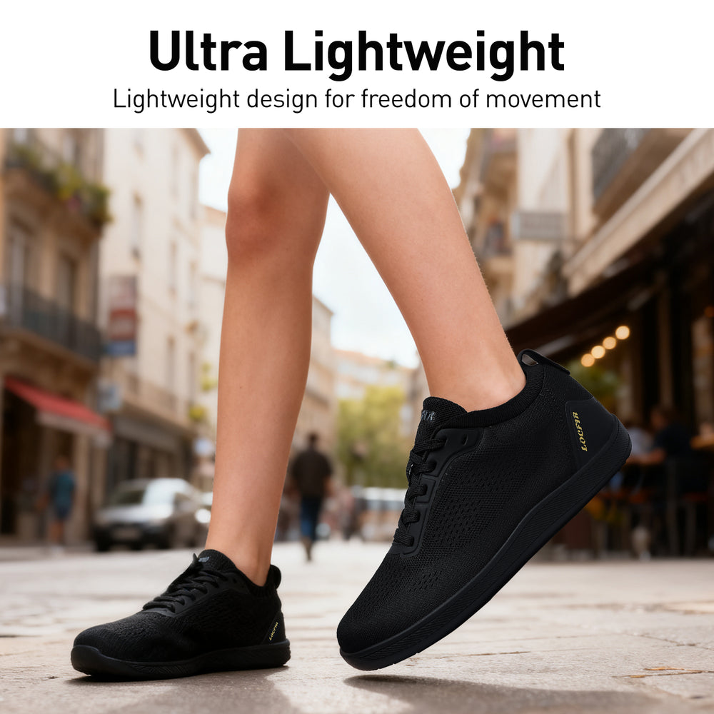 walking running shoes black 7