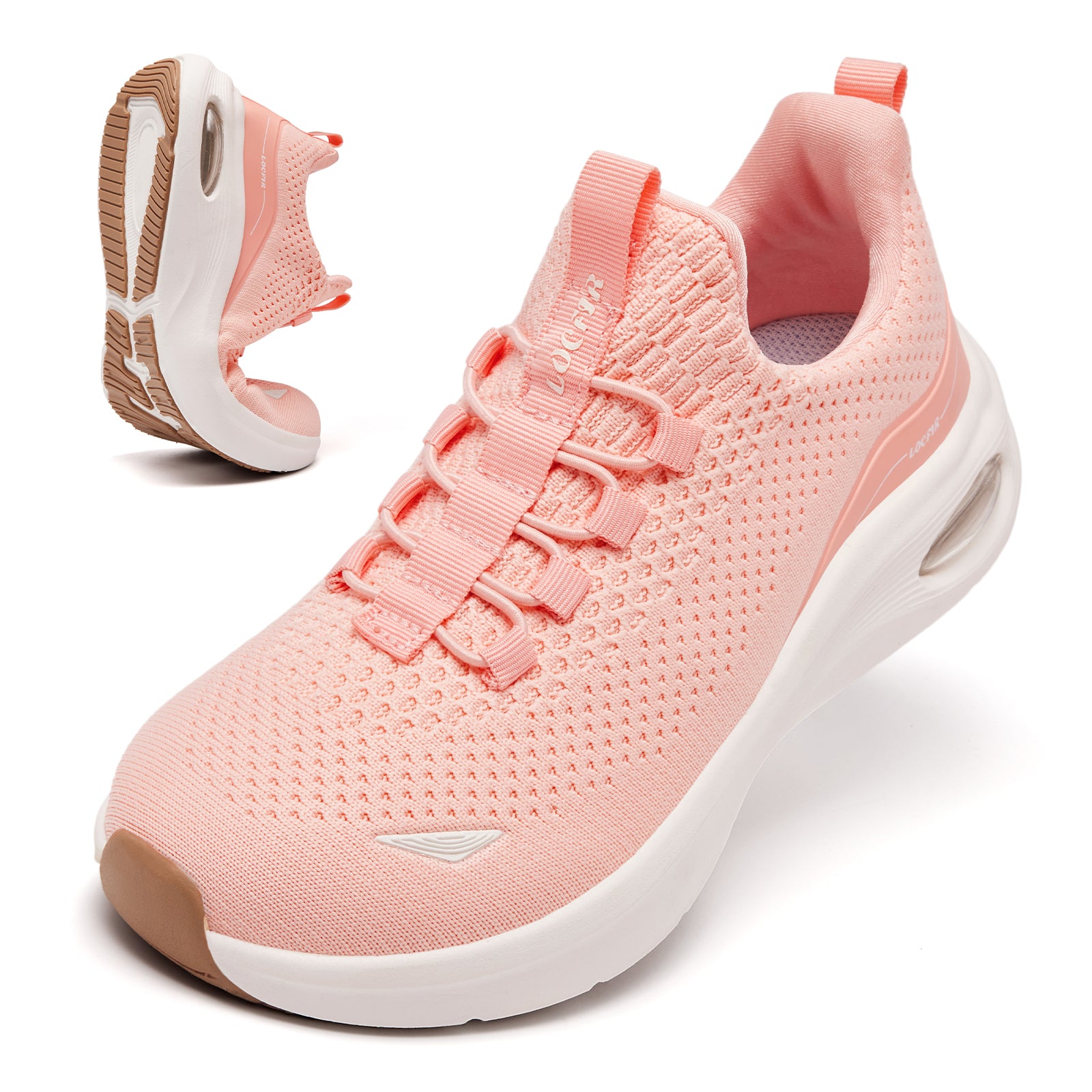 Walking running shoes pink 1
